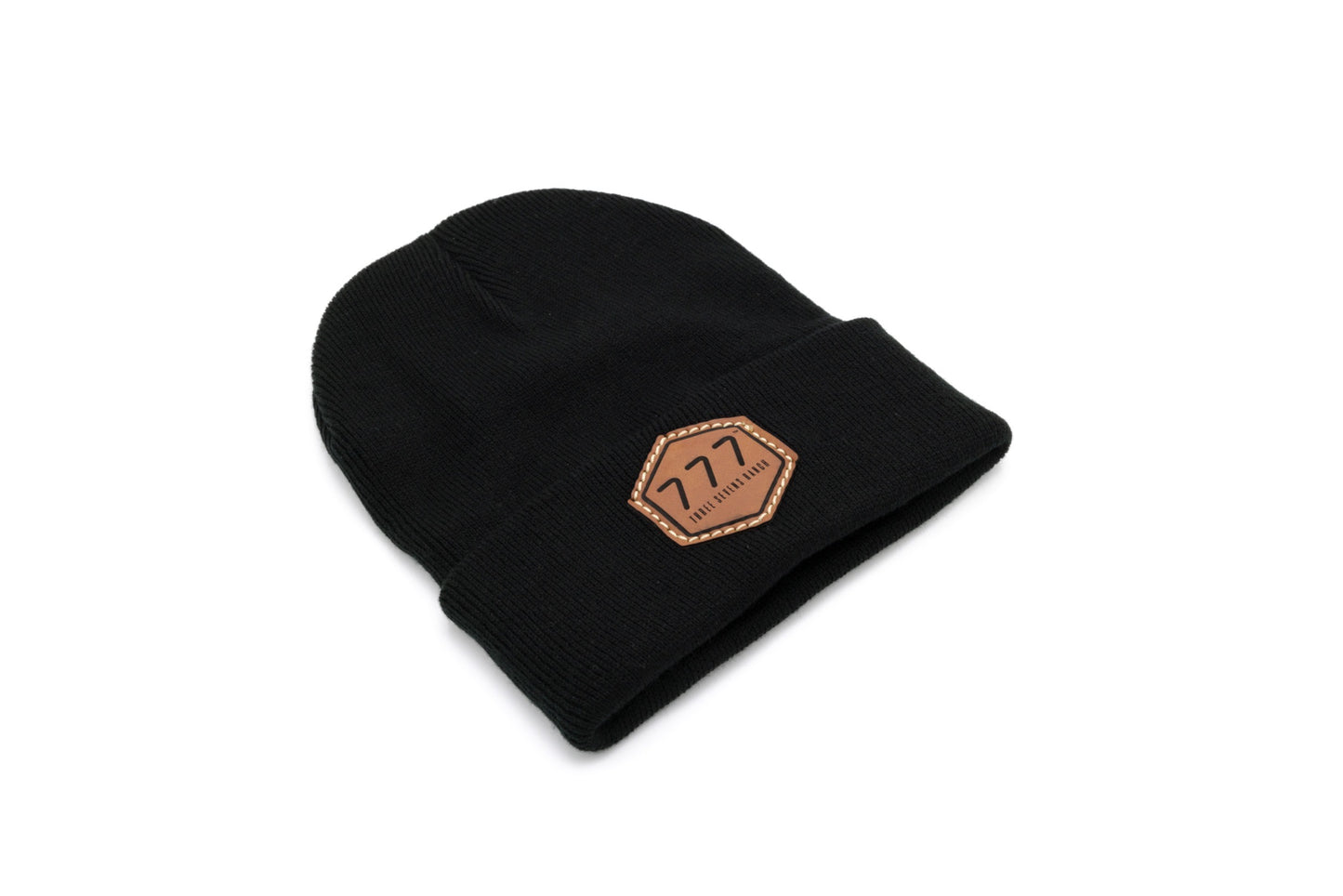 Beanie with Leather Patch